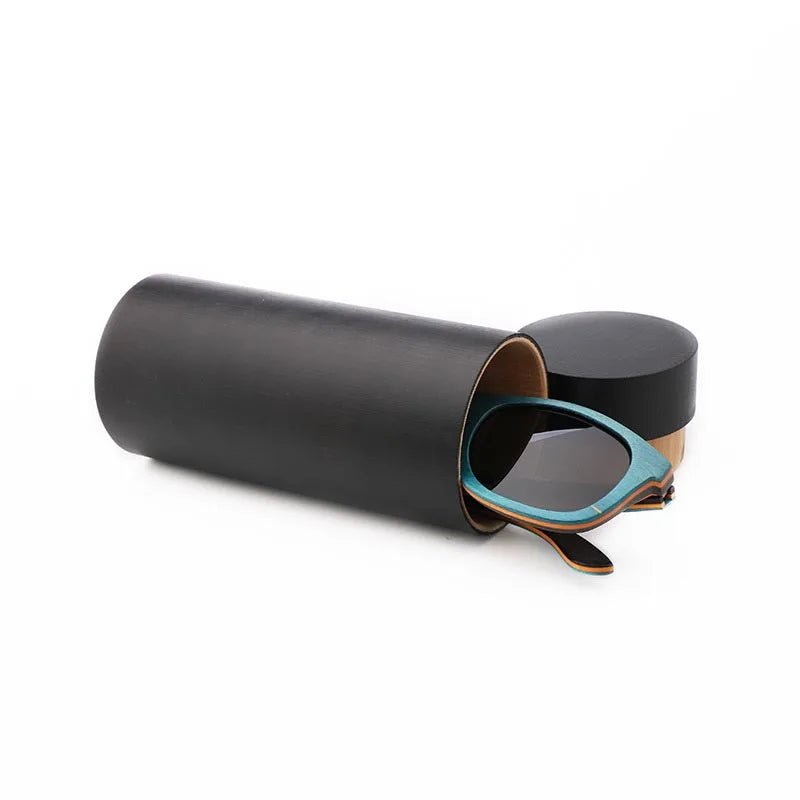 2024 Sunglasses Wooden Box Organizer Creative Sunglass Round Wooden Optical Box Bamboo Eyeglasses Sunglasses Case
