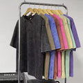 Custom Logo Vintage Acid Washed T Shirt Men Heavyweight Cotton Blank Oversized Tshirt 100% Cotton for Men's T-shirt