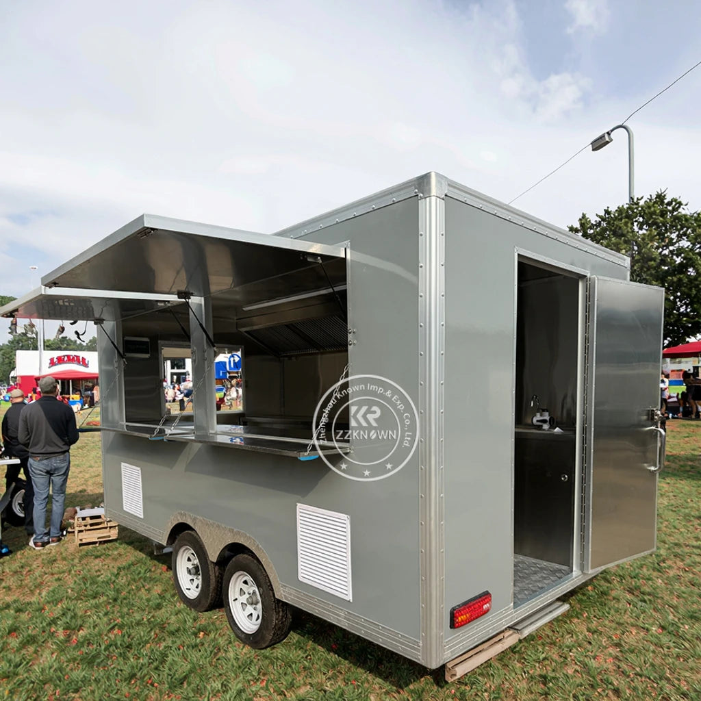 Fiberglass Food Trailer for Sale Ice Cream Truck Hot Dog Van Fast Food Truck Trailer Coffee Trailers Mobile Food Business Truck