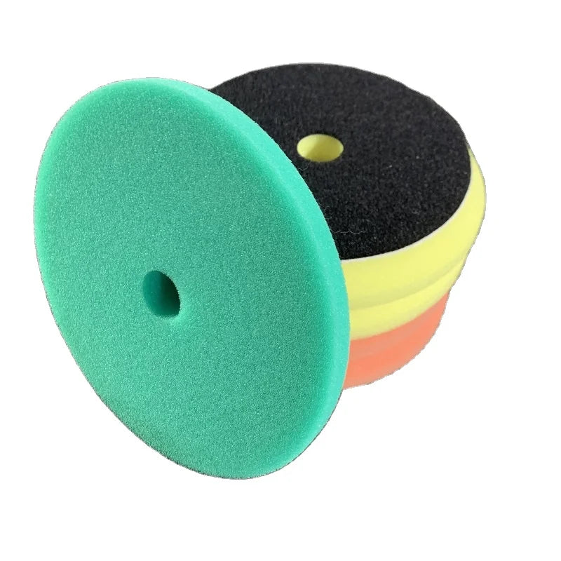 Foam Auto Polishing Pads Buffing Wheels Pads Buffer Pads Car Polishing Sponge 5 Inch 130mm Black Yellow White Orange Blue
