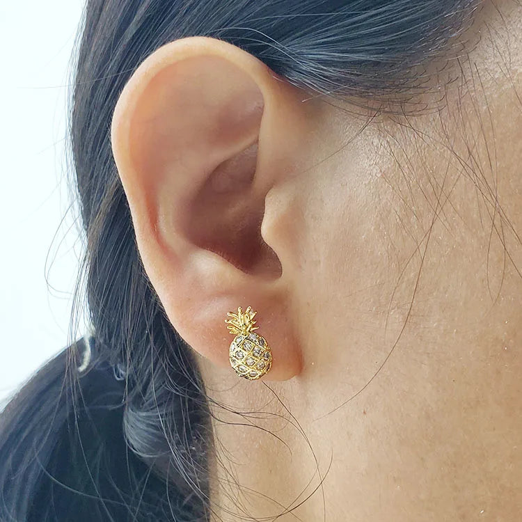 EC1593 Chic Pretty Womens Fashion CZ Micro Paved Cross Skull Butterfly Charm Stud Earrings for Women Girls