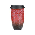 2021 New ArrivalsTake Away Portable Tea Cups Reusable To-go Coffee Mugs Ceramic Travel Mug with Silicone Lid and Sleeve