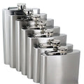 Stainless Steel Custom Logo Metal Hip Flasks 1-10 oz Portable  Whiskey Hip Flask