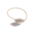 Wholesale Rhinestone Napkin Holder Gold Leaf Napkin Ring for Wedding Table Decoration