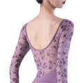 121141058 Baiwu Floral Long Sleeve Back Hollow Out Design Ballet Gymnastics Leotards Stage Dance Wear for Girl Women MegaBDM