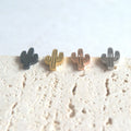 Fashion Stainless Steel Tiny Cactus Charm Stud Earring Jewelry Earrings
