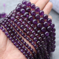 Natural Purple Amethyst Round Beads 6mm 8mm 10mm Jewelry Making