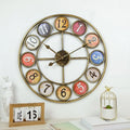 39x39m Retro Style Farmhouse Decor Wooden Frame Cheap Wall Clocks Decorative Round Home Decor Cheap Wall Clock for Living Room
