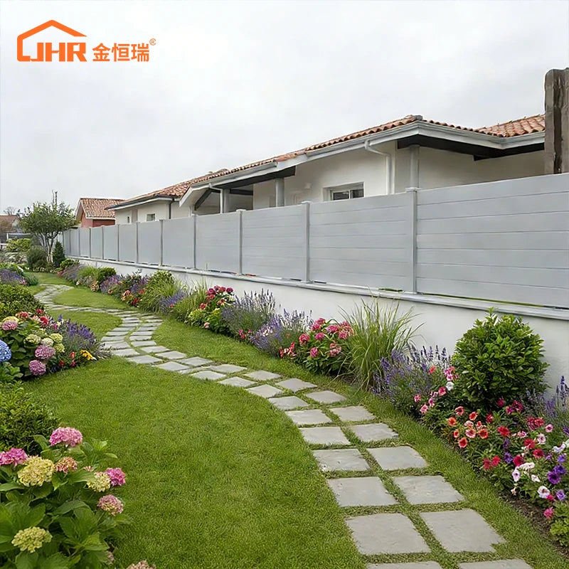 Black Aluminum Horizontal Privacy Fence Panels for Residential Homes