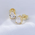 Wholesale 2024 New 925 Sterling Silver Luxury Water Drop Pear Cut Earrings for Wedding