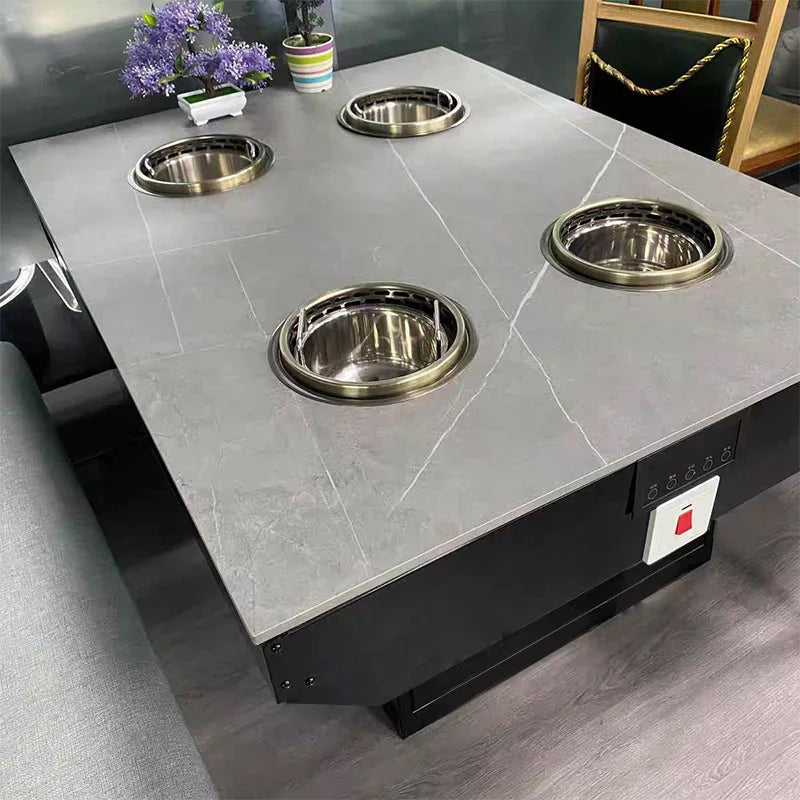 Single Small Hot Pot Rotating Self-Service Hot Pot Restaurant Smokeless Small Pot Hotpot Dining Table