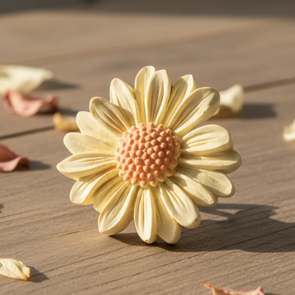 Wholesale Scented Aroma Plaster Home Fragrance Porcelain Essential Oil Diffuser Ceramic Flower Car Vent Clip Air Freshener