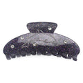 Jinhe New Arrivals Glitter Purple 10.5cm Large Size Hair Claws for Thick Hair Glitter Acrylic Material Hair Claw Clips