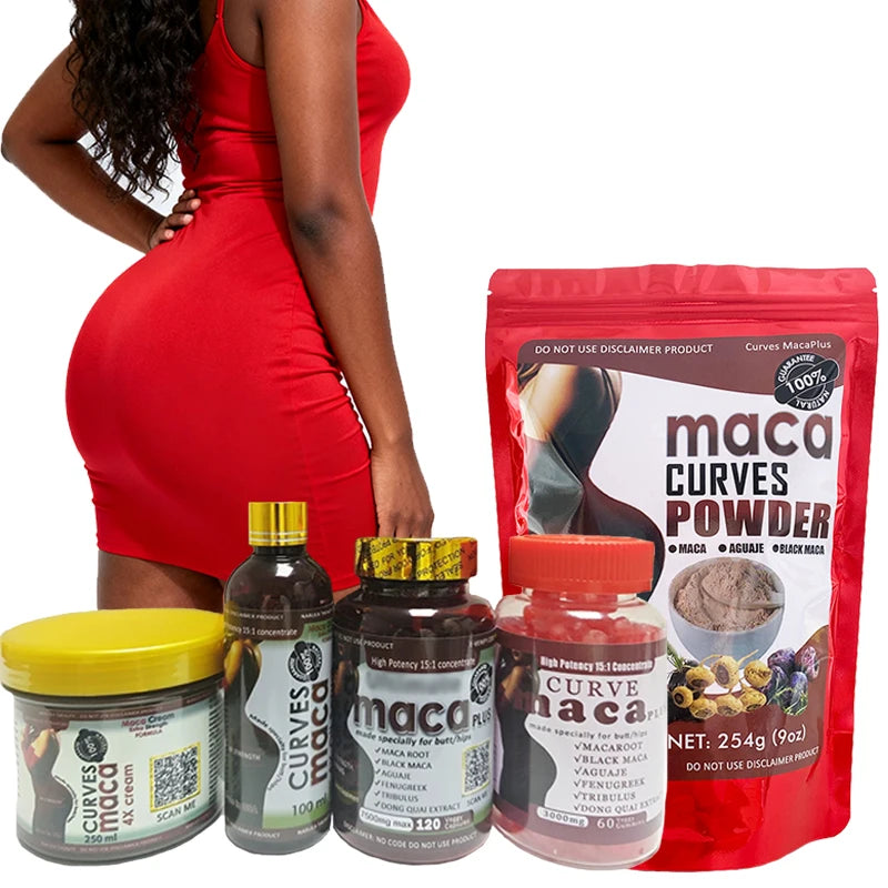Ultimate Curves Maca Plus Butt Enlargement Capsules Booty BBL Maca Capsule Buttock Hip Enhancement Capsules Butt Enlargement Set