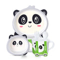 Bamboo Fiber Tableware Kids Kits Eco Friendly Bamboo Fiber Dinnerware Set 5-Piece Kids Set Biodegradable with Soup Fork