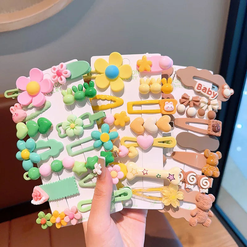 Children Cute Sweet Girl Hairpin Colorful Cartoon Hair Clips Boutique Hair Pins Cute Hair Accessories