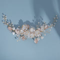 Wholesale Girls Resin Flower Wedding Hair Clips  Alloy Leaf  Pearl Decoration Bridal Hair Clips