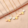 Luxury Waterproof Silver Rose 18K Gold Plated Stainless Steel Heart Pendant Necklace Jewelry for Women