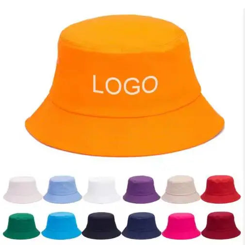 Custom High Quality Cotton Bucket Hat Wide Brim 3D Embroidery Image Unisex Sports Fishing Outdoor Daily Travel Four Seasons