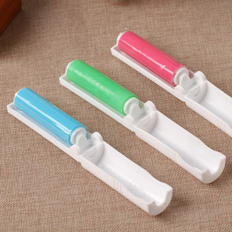 Small Portable Reusable Lint Rollers Easy Clean Pet Hair Lint Remover Brush Foldable Washable Sticky Lint Roller