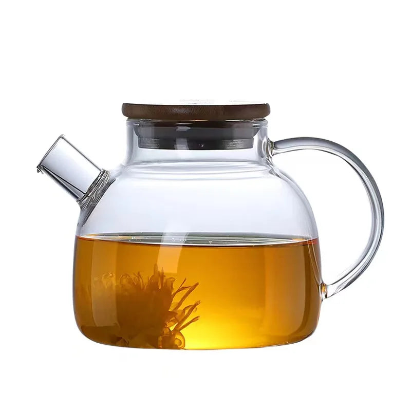 High Borosilicate Glass Kettle 1L  1.5L Cold Water Kettle Set  Heated Glass Kettle for Juice  Cold Drinks or Hot Drinks