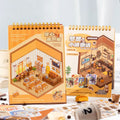 24 sheets per pack Dream Town Story Series Scenic Stickers Book Handbook Decoration Backing Collage