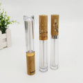 Private Label Eco Friendly Lipstick Tube Packaging 6ml clear Fancy Empty Bamboo Lip Balm Container