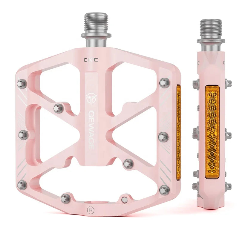 GEWAGE Ultralight Pink and White Color 3 Bearing MTB BMX Pedals Aluminum Alloy Road MTB Bike Pedals Cycling Parts