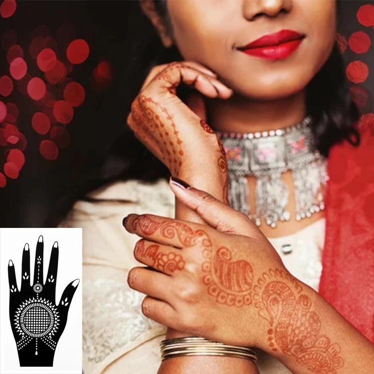 Wholesale India Sticker Henna Tattoo Stickers Temporary Small Hand Foot Tattoo Stencil