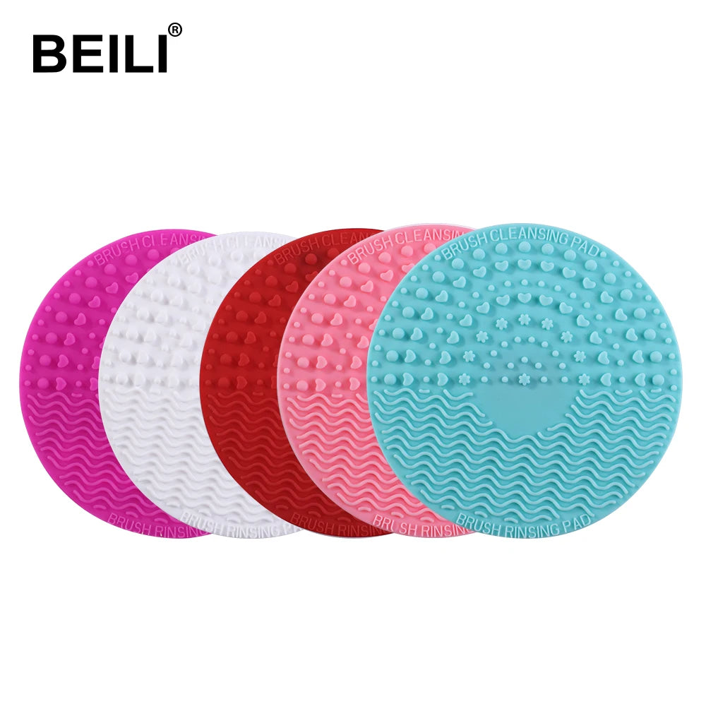 BEILI Wholesale Silicone Facial Makeup Brush Cleaning Mat Professional Easy Clean Pad