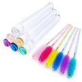 Wholesale Quewel Reusable Eyelashes Crystals Brush Disposable Eyebrow Brushes Eyelash Extension Stick Mascara Applicator