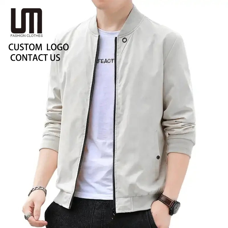 Liu Ming Cheap Wholesale Autumn New Products Men Casual Streetwear Male Coats Windbreaker Simple Bomber Jackets
