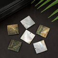 Hawaiian Exquisite Mother of Pearl Shell Carved square Shells for Jewelry Making