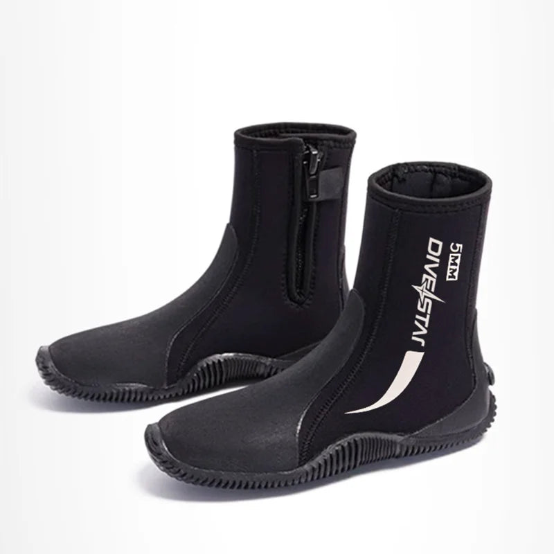 DIVESTAR Custom 5mm Neoprene Wear-resistant Anti-slip Breathable Waterproof Diving Boots for Men Women Plus Size Available