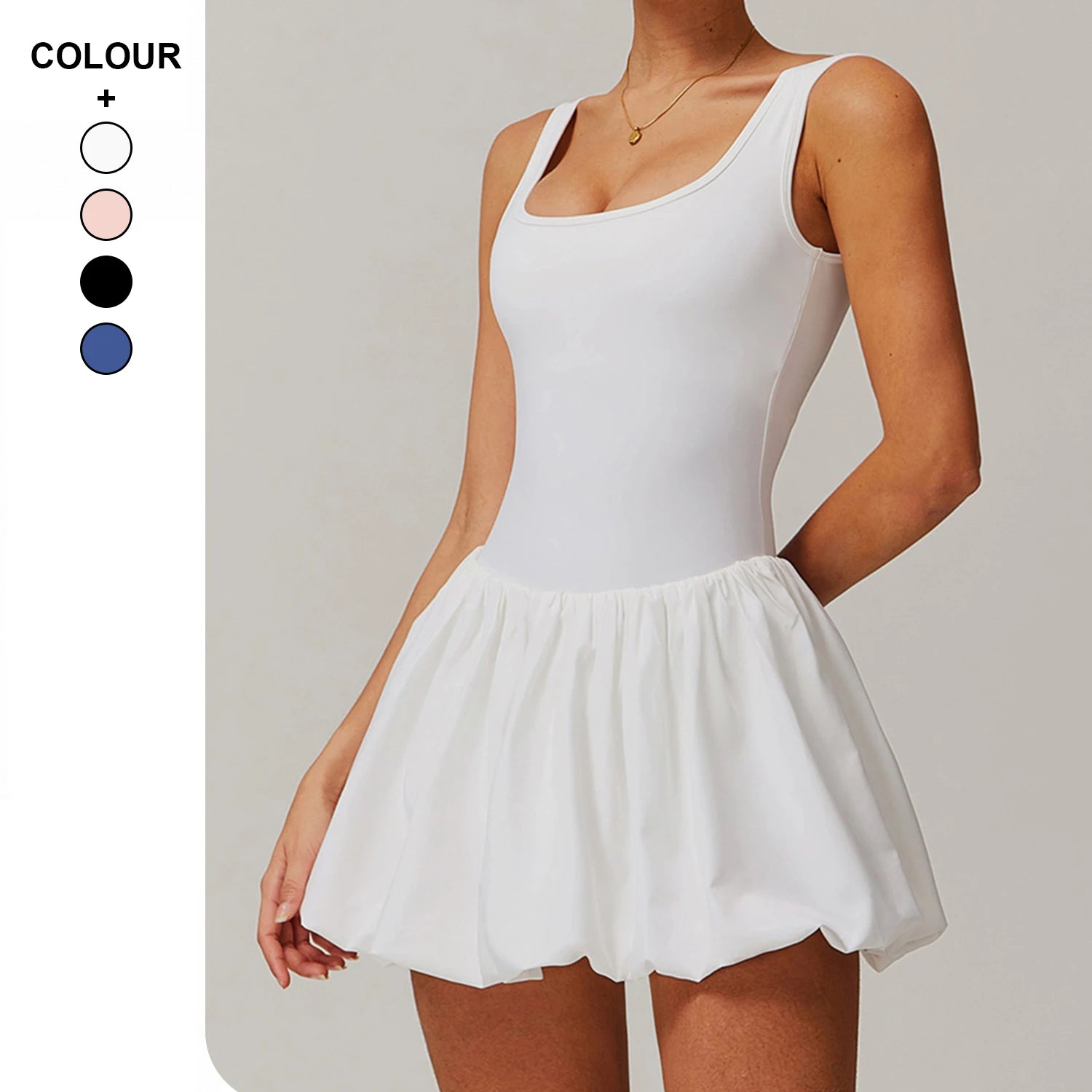 Custom Logo Fake Two-Piece Sports Dress Women'S Anti-Exposure Bottom Running Fitness Tennis Skirt