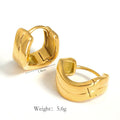 MICCI 2022 New Trendy Women Thick Chunky Square Huggie Loop Hollow Out Hoop Earrings for Ladies
