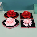 Creative Valentine's Day Mother's Day Convenient Storage Confession Ring Heart Shaped Square Jewelry Display Gift Box