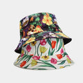 2022 New Floral Print Foldable Fisherman Cap Sunhat Outdoor Reversible Beach Cotton Unisex Adult Wholesale Bucket Hat