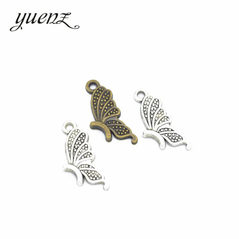 YuenZ 3 Color Antique Bronze butterfly Charm Fit for Bracelets Necklace Pendant DIY Metal Jewelry 23*10mm D253