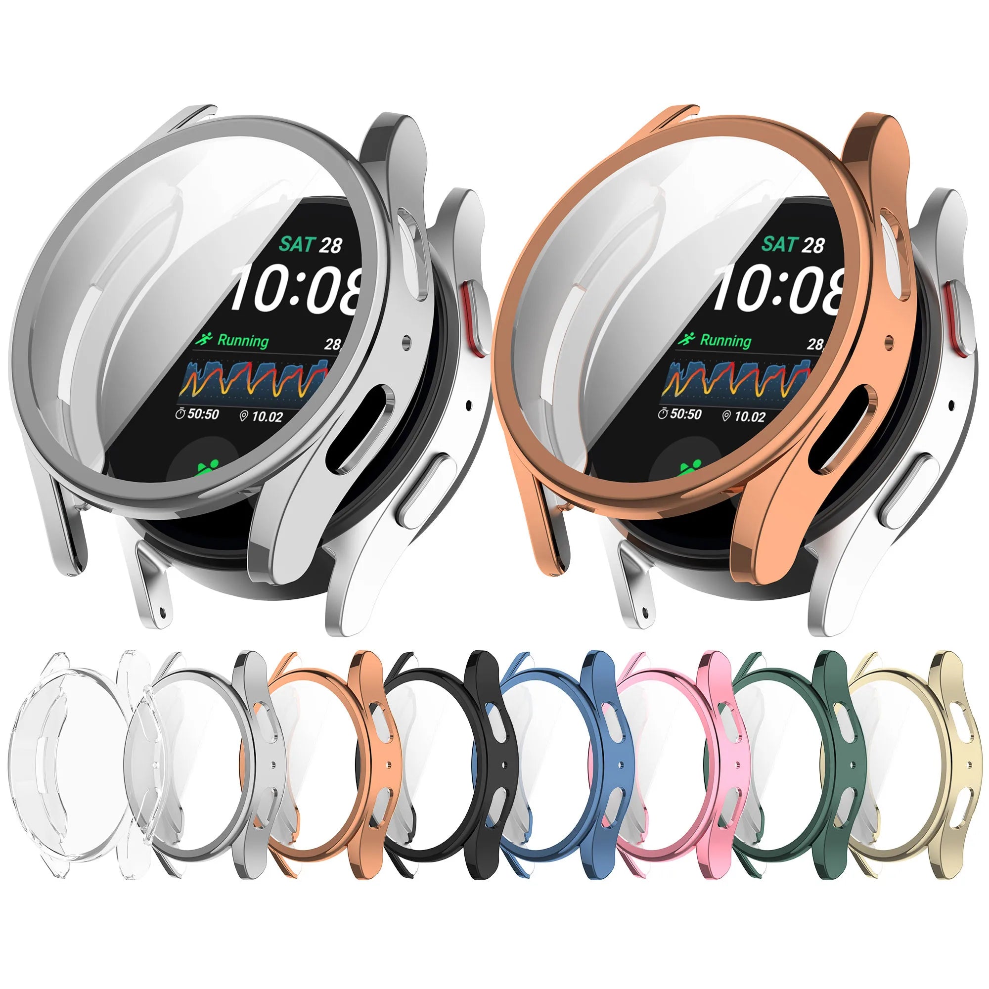 IVANHOE TPU Case for Samsung Galaxy Watch 7 40mm 44mm Screen Protection Case All Around Bumper Cover Accessories