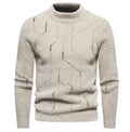 Men's Elasticity Bottoming Jumper Sweater Casual Round Neck Pullover Knit Warmth Sweater for Winter