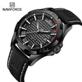 NAVIFORCE 8023 BWB Business Men Quartz Leather Belt Watches Men Wrist Calendar Analog Clock Watch Band Relojes Hombre
