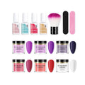 6 Color Pigment Dip Nail Powder Starter Kit Manicure Tools Set DIY Acrylic Nail Art Kit for Hands & Feet Care