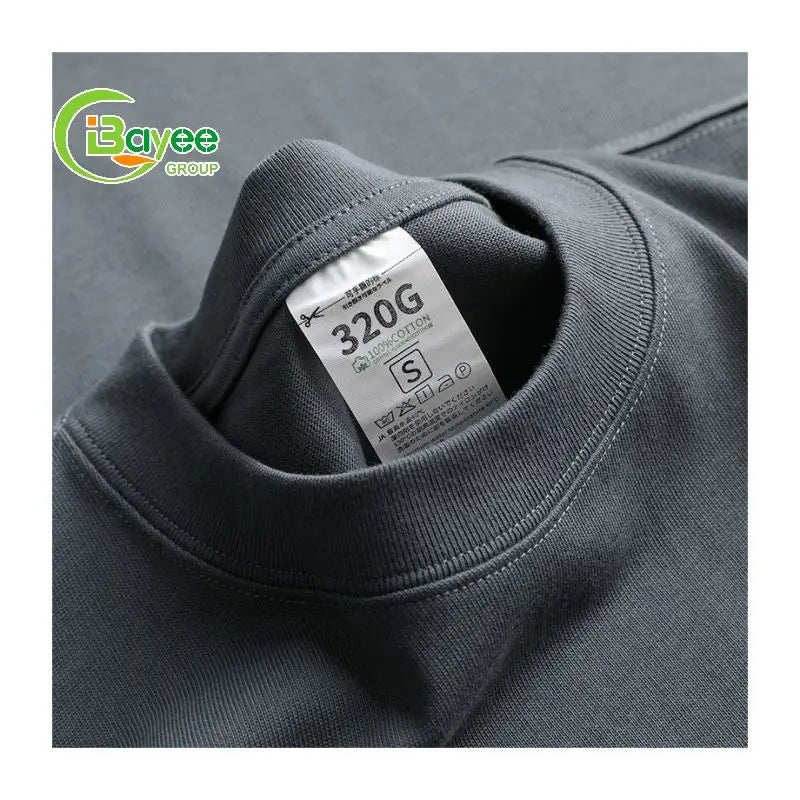 Custom Logo 320 Gsm Heavyweight Oversized Blank T Shirt Streetwear Plain Dtg Mens Thick Cotton Drop Shoulder T-Shirts Unisex