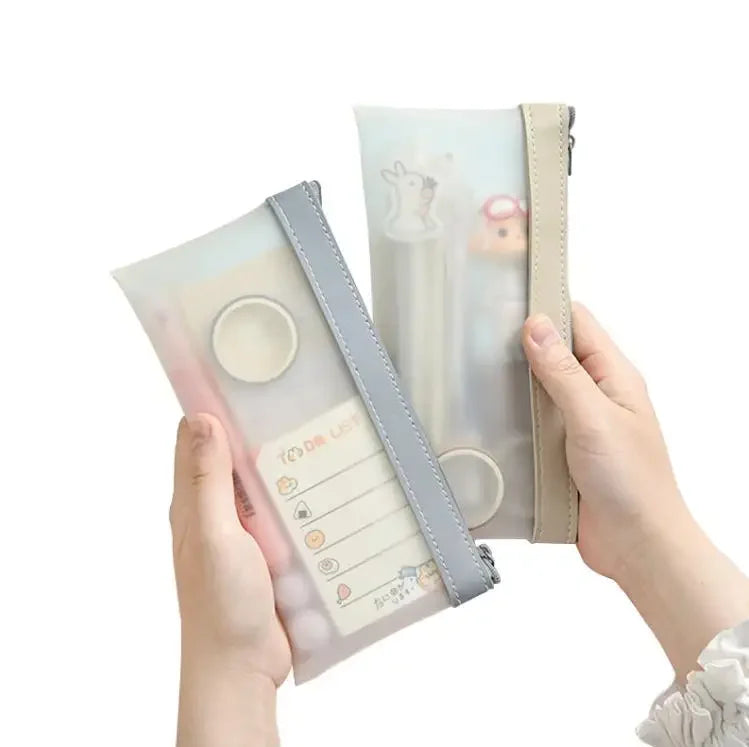 High School Student Ins Large Capacity Transparent Pencil Case Girls Stationery Bag