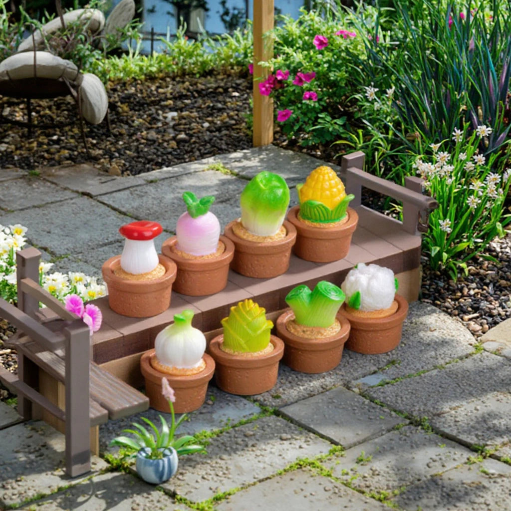 Resin Vegetable Cactus Succulent Plant Terrarium Flower Pot Shop Hot Sale New Kit Diy Miniature Dollhouse Gardening Landscaping