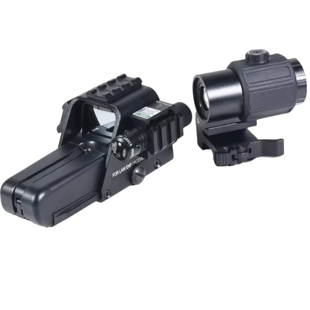 Outdoor 552G Green Red Dot Reflective Holographic Optics Laser Sight 3X/5X Magnifier Tactical Hunting Accessories for G45/G43