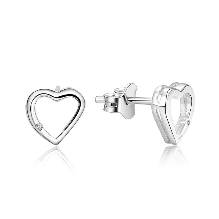 925 Sterling Silver New Earrings Studs Woman Stylish Rhodium Simple Earrings