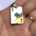 BMZ 2025 3*2 cm Custom Stainless Poker Ace of Spades with Mirror Polishing