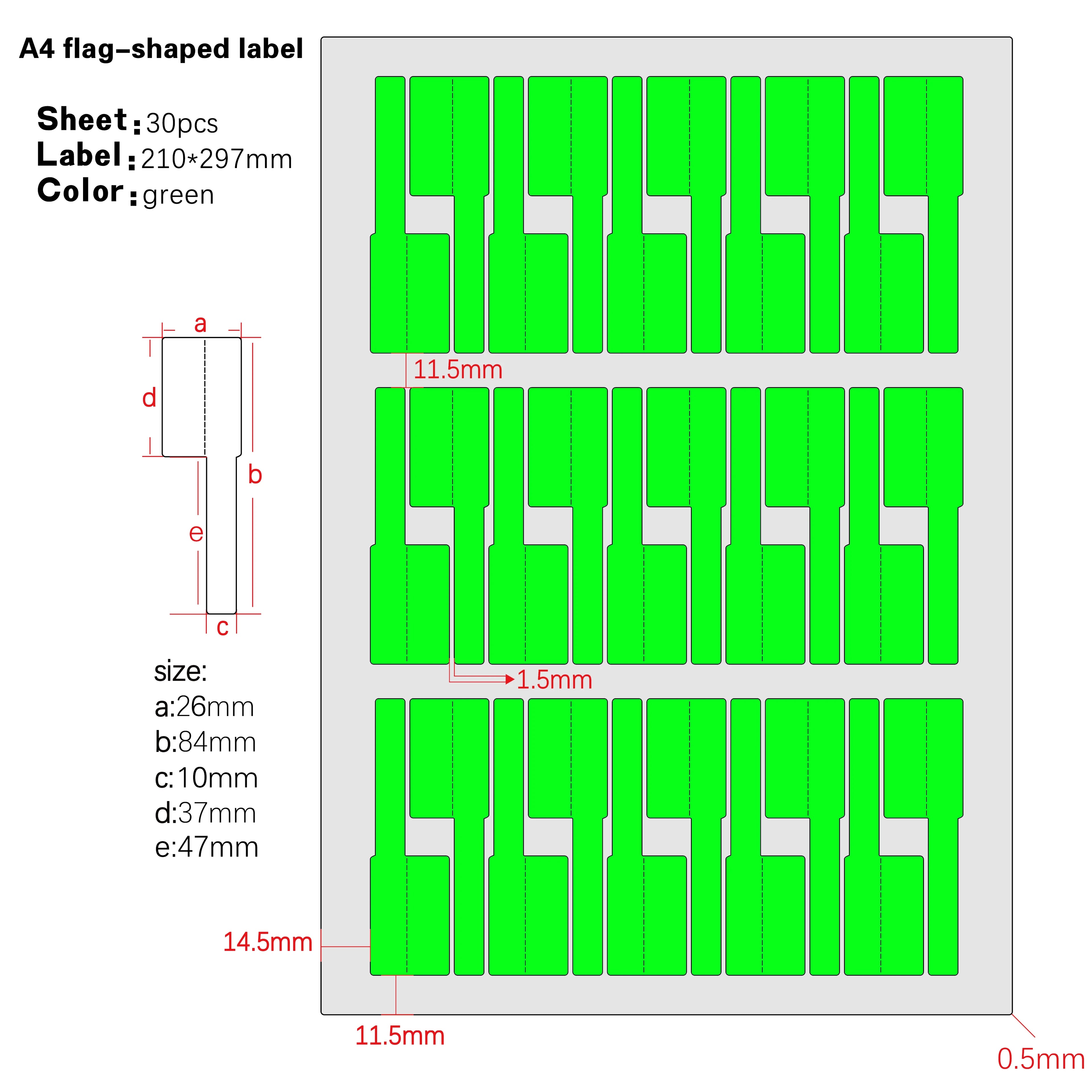 Factory Wholesale A4 Printable Cable Labels Color Blank Network Cable Stickers